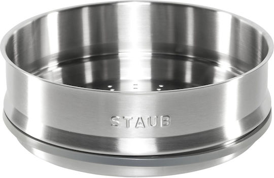 Staub Тава Кръгла с Капак от Неръждаема Стомана