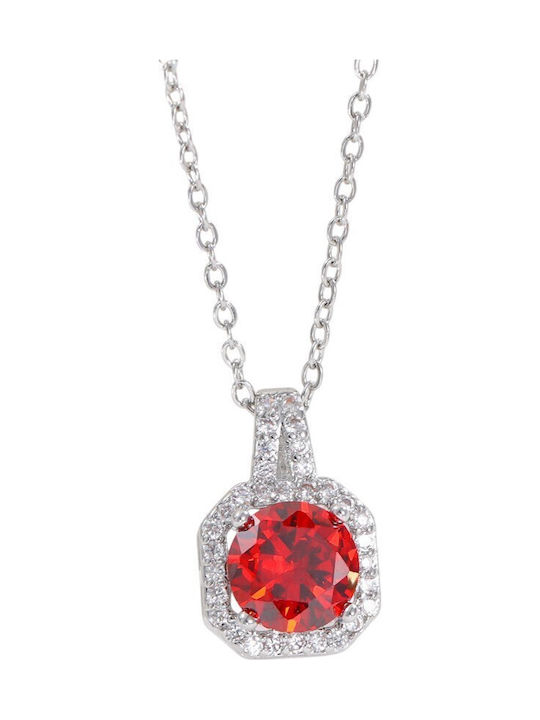 FantazyStores Stahl Halskette Rot