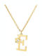 FantazyStores Monogram Necklace "E" From Gold Plated Steel