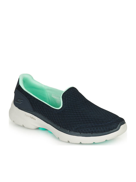 Skechers Go Walk 6 Γυναικεία Slip-On Navy Μπλε