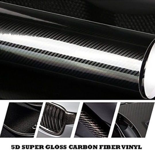 5d Decorative Car Wrap Film 1.52 X 18m Black Carbon Black Carbon