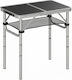 Outsunny Tabel Aluminiu pentru Camping Pliabil Negru
