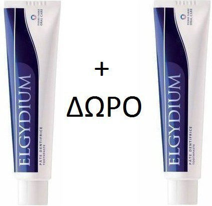Elgydium Antiplaque Toothpaste for Plaque & Cavities 2x100ml