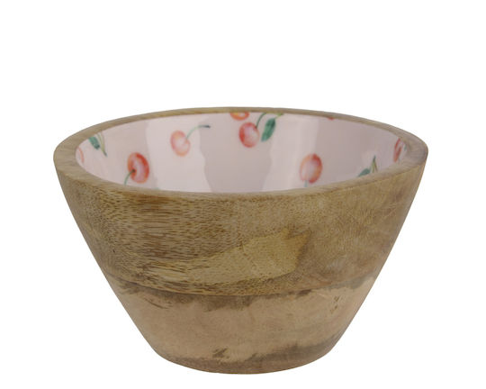 Beauty Home Декоративна Чиния Дървена Кафява 12.5x6см