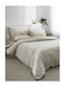 Vesta Home Elea 1 Set Bed Sheets King Size with Rubber Hugger 240x270+35cm Beige 4 Pieces