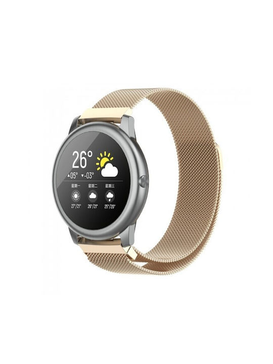 Milanese Stainless Steel Λουράκι Xiaomi Watch 5 47mm Champagne Gold