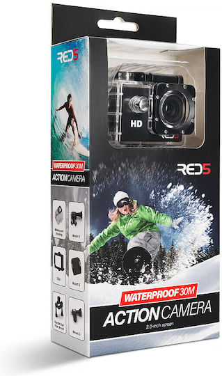 The Source RED5 Action Camera HD (720p) με Οθόνη Κόκκινη