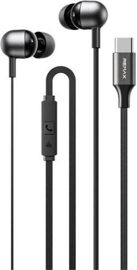 Remax Rm-03a Ενσύρματα Ακουστικά Θύρα Type-c Μαύρο Μαύρο Earbuds