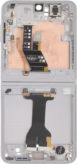 Samsung Mittleres Rahmen Chassis Samsung Galaxy Z Flip6 Robuste Struktur Grau