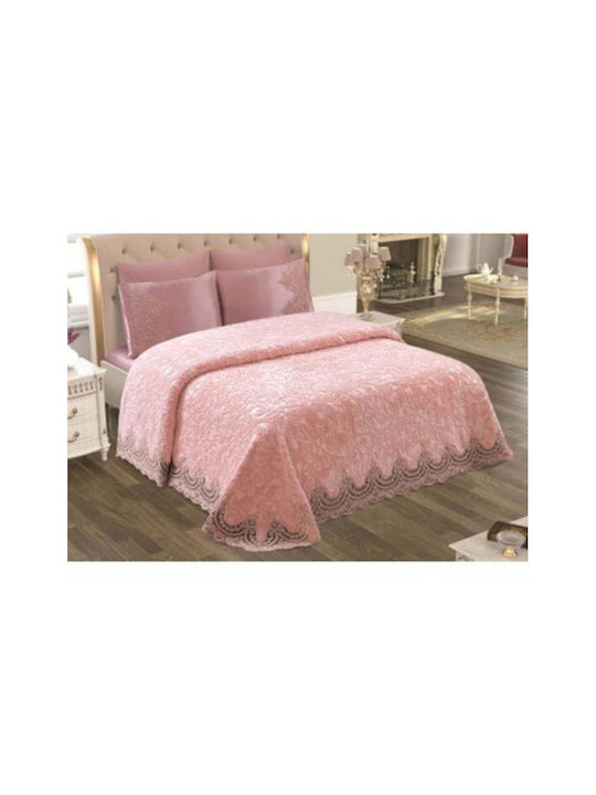 SteweHome Set Pătură Supra-dublă 240x260 cm Roz