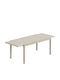 Outdoor Aluminum Extendable Table Light Gray 214x85x75cm