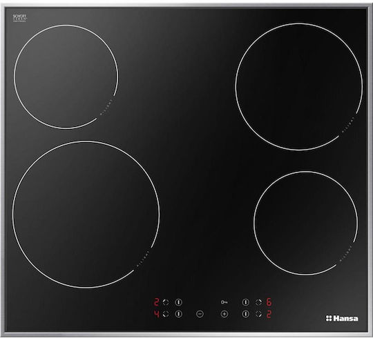 Hansa BHCI66306 Plită Ceramică Autonomă cu Funcție de Blocare 57.5x50.5cm Neagră BHCI66306