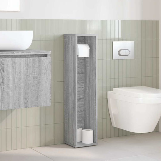 vidaXL Bathroom Column Cabinet Wall Hung M20.5xD20xH90cm Sonoma