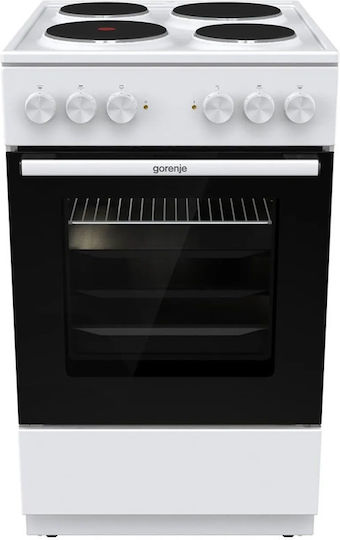Gorenje Κουζίνα 70lt με Εμαγιέ Εστίες Π50εκ. Λευκή