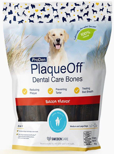 PlaqueOff Treats for Dogs Against Tartar & Plaque 482gr 13pcs