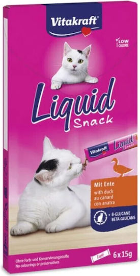 Vitakraft Liquid Snack Liquid Snack Duck & Beta-glucans 6x15gr 90gr Vitakraft 2074465