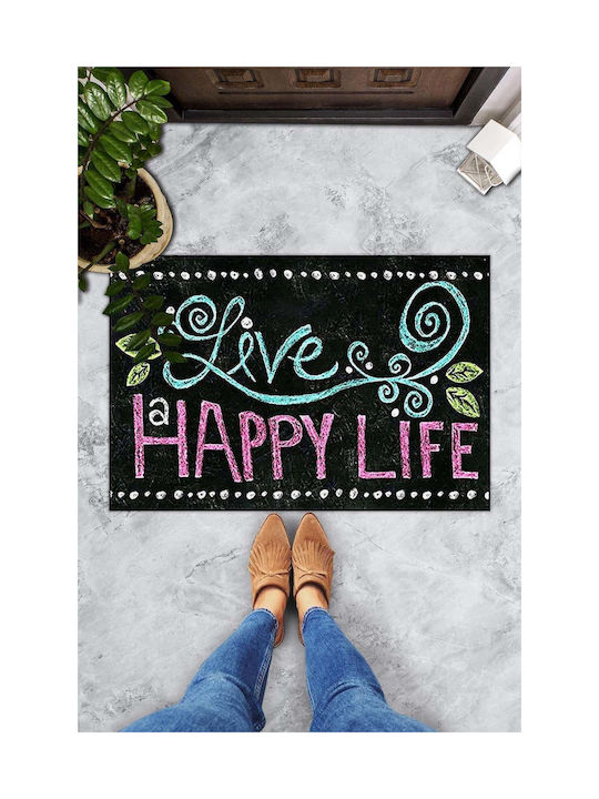 SteweHome Non-Slip Orange Entrance Doormat 70x45cm