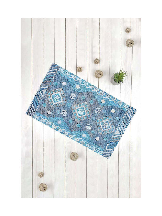 SteweHome Non-Slip Blue Entry Doormat 70x45cm