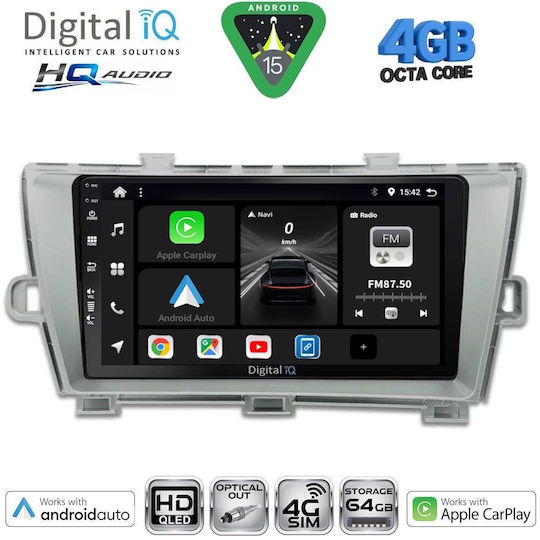 Digital IQ Car Audio System for Toyota Prius 2009-2015 (Bluetooth/USB/WiFi/GPS/Apple CarPlay/Android Auto) with 9" Touch Screen