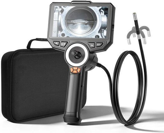 Endoscope Camera 4-direction 360° Articulated Screen 8x Zoom 6" Hd Ips Screen 6 X Led Ip67 1.5 M Cable