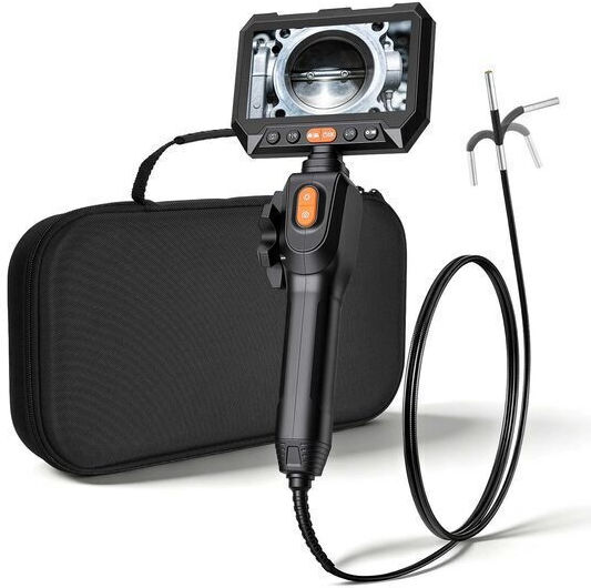 Cameră Endoscopică 180° Ecran Articulat 2 Direcții Zoom 8x Ecran Hd Ips 4.5" Lentilă Ultra-subțire 3.9 Mm Ip67 Cablu 1.5 M