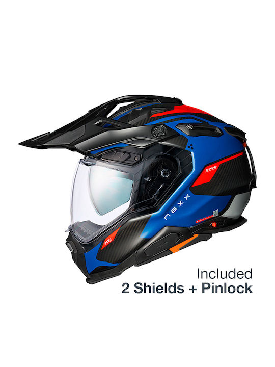 Nexx X.Wed 3 Keyo Mat Blue/Red Motorcycle Helme...