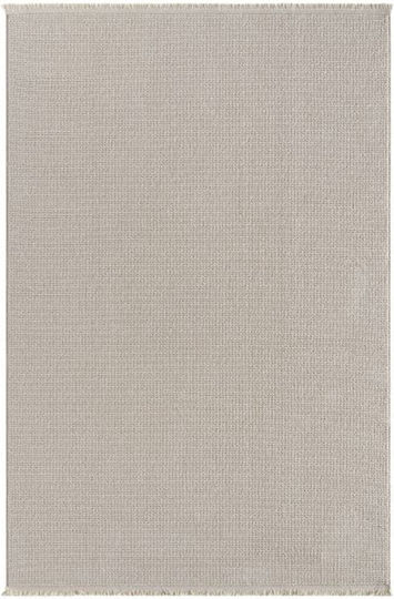 SteweHome Non-Slip Rectangular Cotton Beige Rug 100x200cm