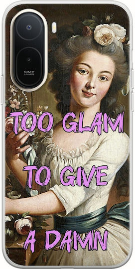 Vintage Lady Too Glam To Give A Damn Xiaomi Redmi A7 Pro Flexible TPU Transparent Silicone Case