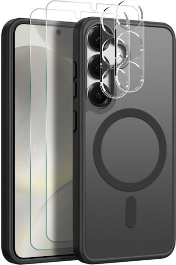 Northjo 5 In 1 Protection Set Back Cover Plastic Black Galaxy S24