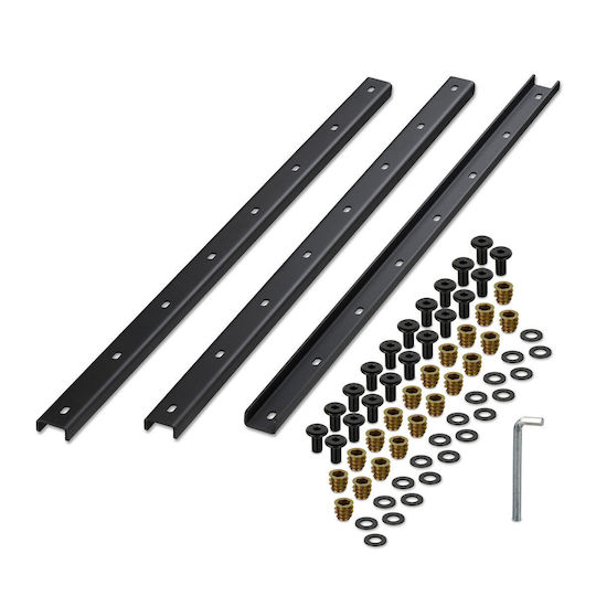 Relaxdays Set 3 Suporturi Pentru Masă C-Canal Aurii Negre 2x4x90 Cm