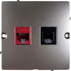 Priză Rețea Simon Basic Ict Rj45 Cat.5e + Rj11 Satin Bmf5t.02/29 Priză Rețea Simon Basic Ict Rj45 Cat.5e + Rj11 Satin Bmf5t.02/29