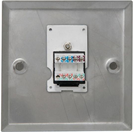 Av:link Wallplate Cat5 Connection Steel 122.297uk
