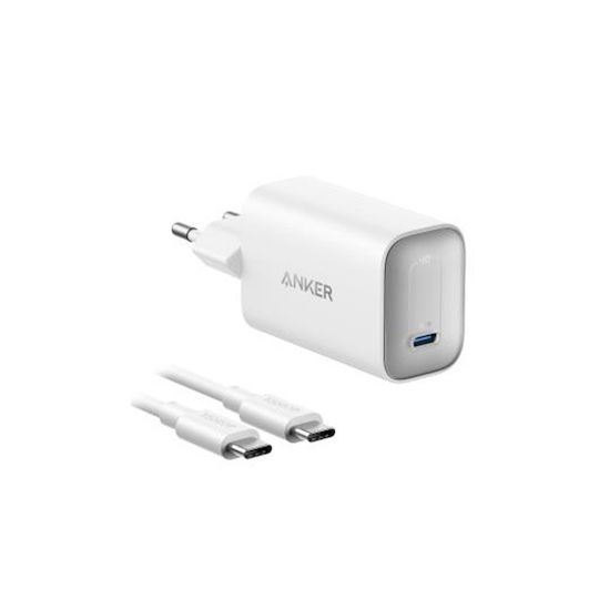 Anker Charger with USB-C Port and USB-C - USB-C Cable 100W White (Nano)