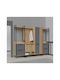 Entryway Furniture with Hanger Multicolored 251x35.5x198cm