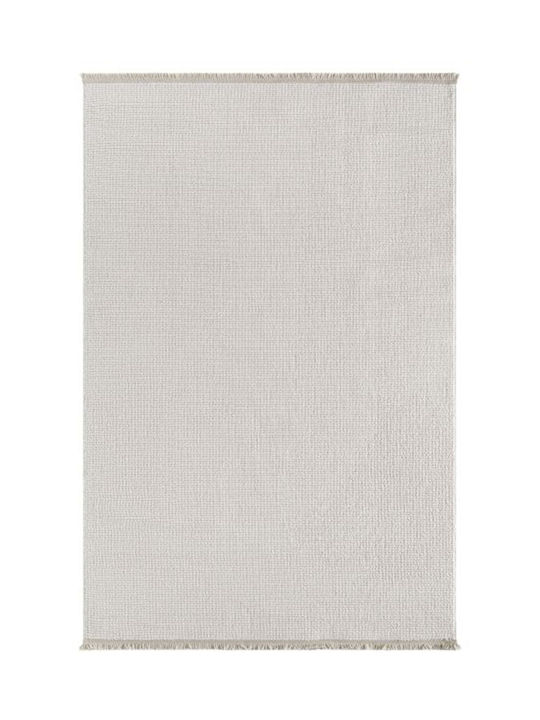 SteweHome Non-Slip Rectangular Cotton Beige Rug 120x180cm
