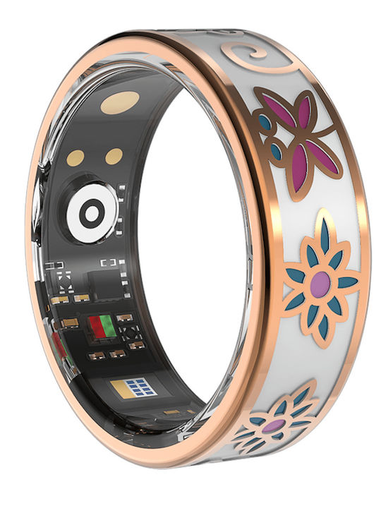 Forever Botanical Intelligente Ringe 20.6mm mit Herzfrequenz Sensor Rose Gold