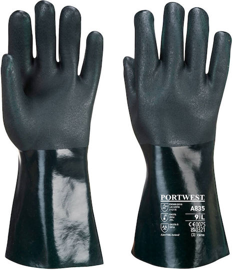 Portwest Safety Gloves Green PVC