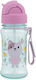 Skip Hop Squattle Cat Kids Water Bottle with Straw