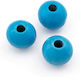 Wooden Beads 10mm/ø4 100g 355pcs Blue Package 1 Pak