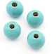 Wooden Bead 8mm/ø2mm 50g 305pcs Turquoise Package 1 Pak