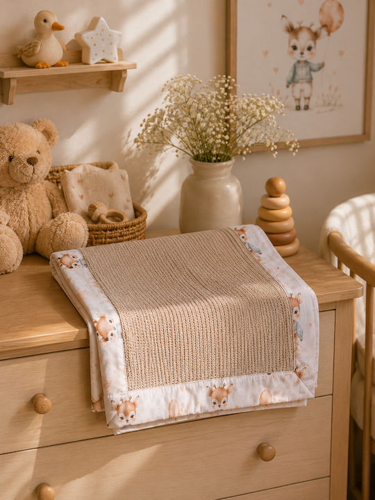Grandes Suenos Cotton Nursery Swaddling Blanket Beige 75x100cm
