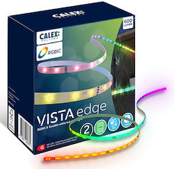 Calex Bandă LED cu Baterie RGBIC Lumină 2m