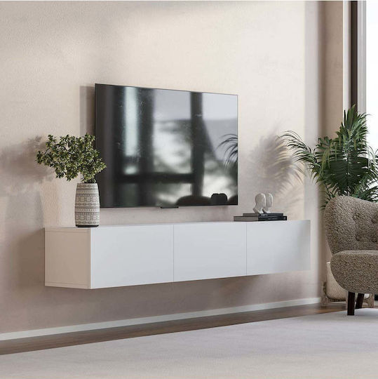 TV-Ständer Weiß M180xP31xH29cm