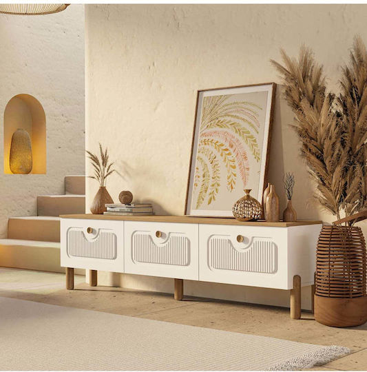 Floor-Standing Yellow TV Stand 180x35x50 cm