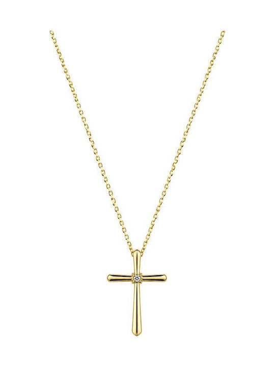 Paraxenies Cross from Gold Plated Silver with Chain