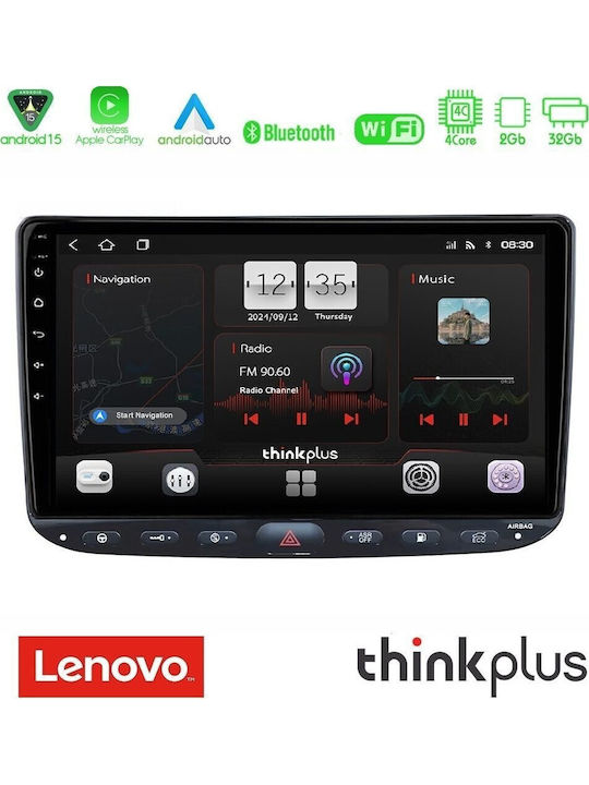Lenovo Thinkplus Серия 4ядрен Android15 2+32GB Fiat Punto Evo Навигация Мултимедиен Таблет 9" Carplay + Android Auto