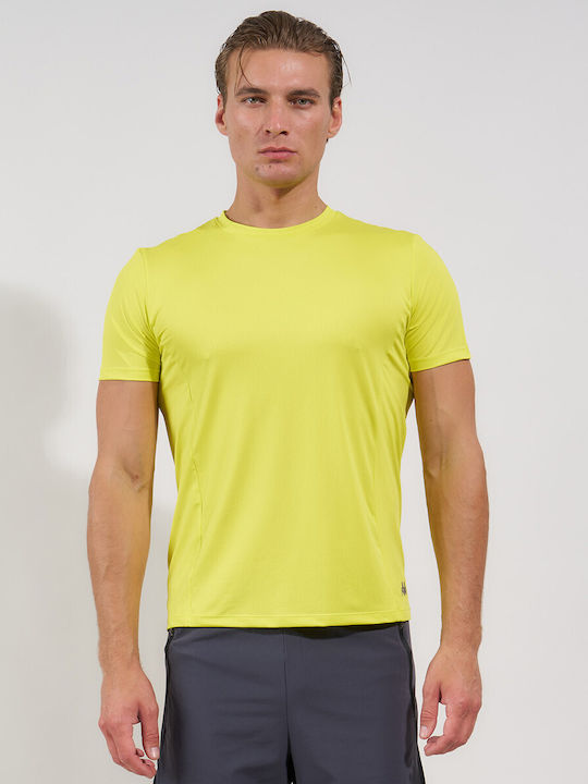 Wolly Gym Αθλητικό T-shirt Κιτρινο