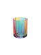 Decorative Glass Multicolour Vase 11x11xH19cm