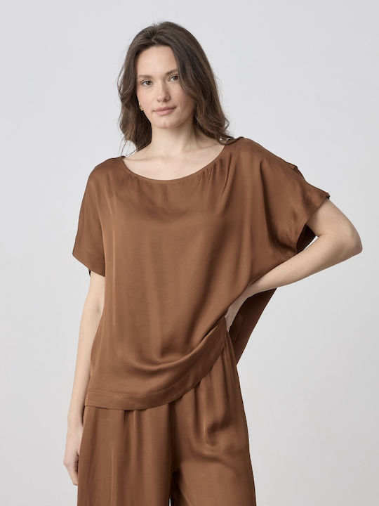 Passager Damen Bluse Braun