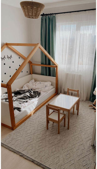 SteweHome Παιδικό Χαλί Γκρι 80x100cm Πάχους 60mm